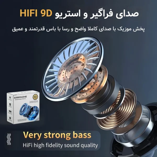 هدفون بلوتوثی مدل WIRELESS STEREO TWS V5.3 - تصویر 5
